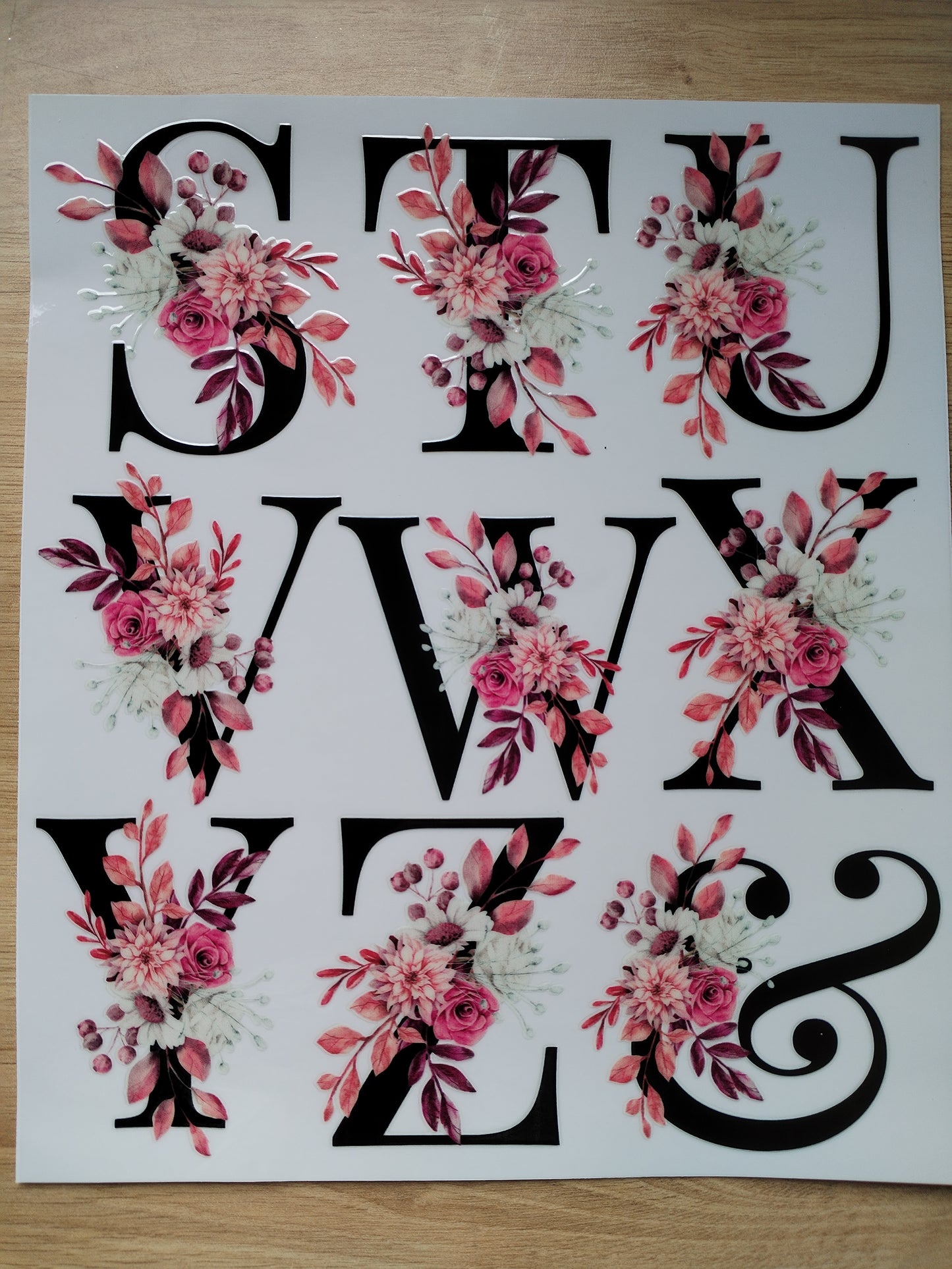 ALPHABET INITIAL floral