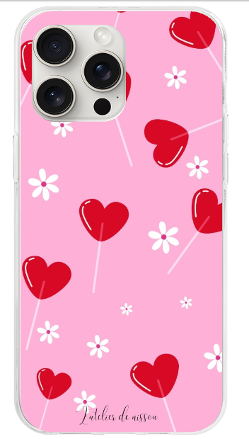 Coque Sucette coeur